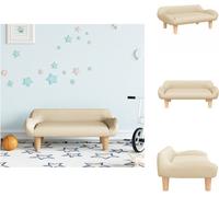 vidaXL Canapé pour enfants Crème 70x40x24 cm Tissu - Meubles pour bébés et jeunes enfants
