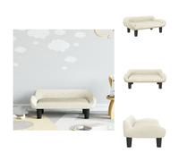 vidaXL Canapé pour enfants Crème 70x40x24 cm Velours - Meubles pour bébés et jeunes enfants