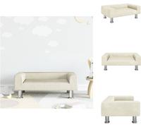 vidaXL Canapé pour enfants Crème 70x45x26,5 cm Velours - Meubles pour bébés et jeunes enfants