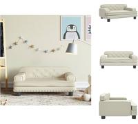 vidaXL Canapé pour enfants Crème 70x45x30 cm Similicuir - Meubles pour bébés et jeunes enfants