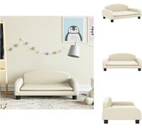 vidaXL Canapé pour enfants Crème 70x45x30 cm Similicuir - Meubles pour bébés et jeunes enfants