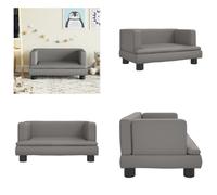 vidaXL Canapé pour enfants Grau 60x40x30 cm Cuir artificiel - Canapé pour enfants - Kindersofas - Minisofa - Spielzimmersofa