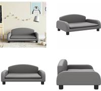 vidaXL Canapé pour enfants Grau 70x45x30 cm Cuir artificiel - Canapé pour enfants - Canapé pour enfants - Minisofa - Spielzimmersofa