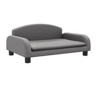 vidaXL Canapé pour enfants – similicuir gris 70x45x30 cm