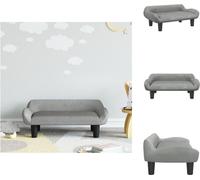 vidaXL Canapé pour enfants Gris clair 70x40x24 cm Velours - Meubles pour bébés et jeunes enfants