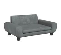 vidaXL Canapé pour Enfants Gris foncé 70x45x33 cm Velours