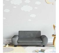 vidaXL Canapé pour enfants en velours 70x45x33 cm Gris foncé