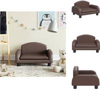 vidaXL Canapé pour enfants Marron 50x40x30 cm Similicuir - Meubles pour bébés et jeunes enfants