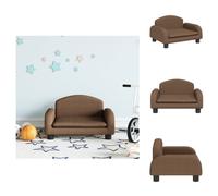 vidaXL Canapé pour enfants Marron 50x40x30 cm Tissu - Meubles pour bébés et jeunes enfants