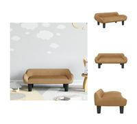 vidaXL Canapé pour enfants marron 70x40x24 cm velours - Meubles pour bébés et jeunes enfants