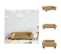 vidaXL Canapé pour enfants marron 70x45x26 cm velours - Meubles pour bébés et jeunes enfants