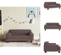 vidaXL Canapé pour enfants Marron 70x45x30 cm Similicuir - Meubles pour bébés et jeunes enfants