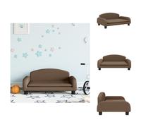 vidaXL Canapé pour enfants Marron 70x45x30 cm Tissu - Meubles pour bébés et jeunes enfants