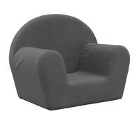 vidaXL Canapé pour Enfants, Mini-canapé avec Housse Amovible, Canapé pour Tout-Petits, Meuble de Chambre d'enfant, Anthracite Peluche Douce