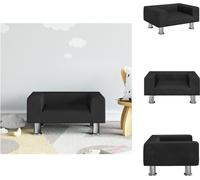 vidaXL Canapé pour enfants Noir 50x40x26,5 cm Velours - Meubles pour bébés et jeunes enfants