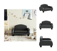 vidaXL Canapé pour enfants Noir 50x40x30 cm Similicuir - Meubles pour bébés et jeunes enfants