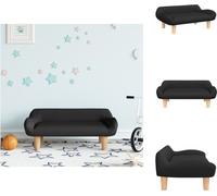 vidaXL Canapé pour enfants Noir 70x40x24 cm Tissu - Meubles pour bébés et jeunes enfants