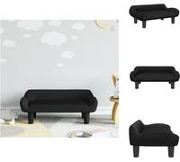 vidaXL Canapé pour enfants Noir 70x40x24 cm Velours - Meubles pour bébés et jeunes enfants