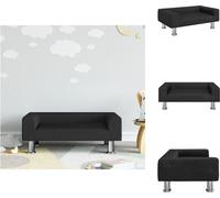 vidaXL Canapé pour enfants Noir 70x45x26,5 cm Velours - Meubles pour bébés et jeunes enfants