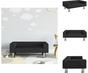 vidaXL Canapé pour enfants Noir 70x45x26,5 cm Velours - Meubles pour bébés et jeunes enfants