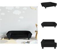 vidaXL Canapé pour enfants Noir 70x45x26 cm Velours - Meubles pour bébés et jeunes enfants
