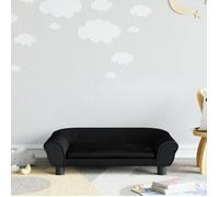 Vidaxl Canapé pour enfants Noir 70x45x26 cm