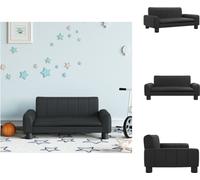 vidaXL Canapé pour enfants Noir 70x45x30 cm Similicuir - Meubles pour bébés et jeunes enfants