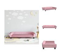 vidaXL Canapé pour enfants rose 100x50x26 cm velours - Meubles pour bébés et jeunes enfants