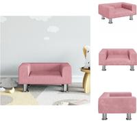 vidaXL Canapé pour enfants rose 50x40x26,5 cm velours - Meubles pour bébés et jeunes enfants