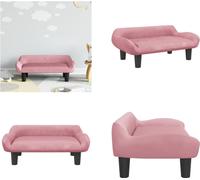 vidaXL Canapé pour enfants rose 70x40x24 cm velours - Canapé pour enfants - Canapé pour enfants - Minisofa - Canapé pour salle de jeux