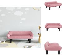 vidaXL Canapé pour enfants rose 70x40x24 cm velours - Meubles pour bébés et jeunes enfants