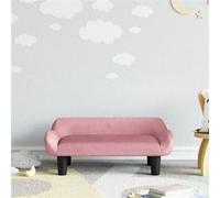 vidaXL Canapé pour enfants rose 70x40x24 cm velours, mini canapé, mini canapé-chaise, mini canapé pour enfants, canapé de salle de jeux Rose G