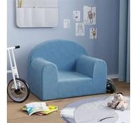vidaXL Canapé pour Enfants, Siège avec Accoudoirs, Fauteuil avec Dossier pour Tout-Petits, Meuble de Chambre Maison, Bleu 357008 Bleu G