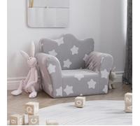 vidaXL Canapé pour Enfants, Siège avec Accoudoirs, Fauteuil avec Dossier pour Tout-Petits, Meuble de Chambre, Gris Clair 357040