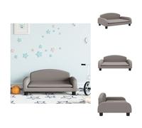 vidaXL Canapé pour enfants Taupe 70x45x30 cm Tissu - Meubles pour bébés et jeunes enfants