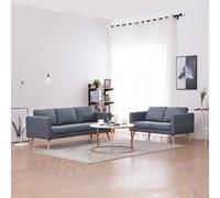 vidaXL Canapé Tissu - Gris foncé