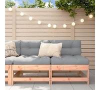 vidaXL Canapé central avec coussin 2 pcs. Bois massif Douglas