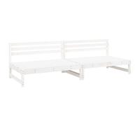 vidaXL Canapés centraux de jardin 2 pcs Sièges avec dossier 120x80 cm pin massif Blanc