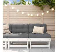 vidaXL Canapés centraux de jardin 2 pcs. Blanc Pin massif
