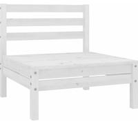 vidaXL Canapés centraux de jardin 806588 2 pcs pin massif Blanc