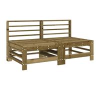 vidaXL Canapés centraux de jardin 2 pcs. Bois de pin imprégné