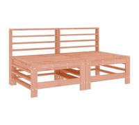 vidaXL Canapés centraux de jardin 2 pcs, bois massif Douglas, sièges avec dossier