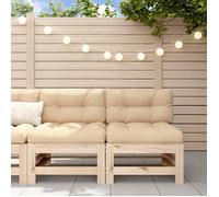 vidaXL Canapés centraux de jardin 2 pcs. Pin massif