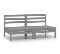 vidaXL Canapés centraux de jardin - 2 pièces - Gris