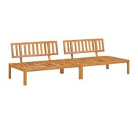 vidaXL Canapés centraux de jardin en palettes 2 pcs. Bois massif acacia