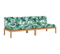 vidaXL Canapés centraux de jardin en palettes avec coussins 2 pcs. Bois d'acacia