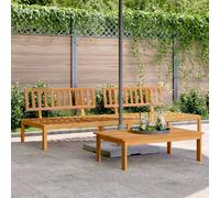 vidaXL Canapés centraux de jardin en palettes 2 pcs. Bois massif acacia