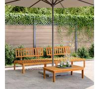 vidaXL Canapés centraux de jardin en palettes 2 pcs. Bois massif acacia