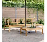 vidaXL Canapés centraux de jardin en palettes 2 pcs. Bois massif acacia