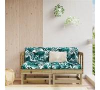 vidaXL Canapé d'angle 2 pcs avec coussins Bois de pin imprégné